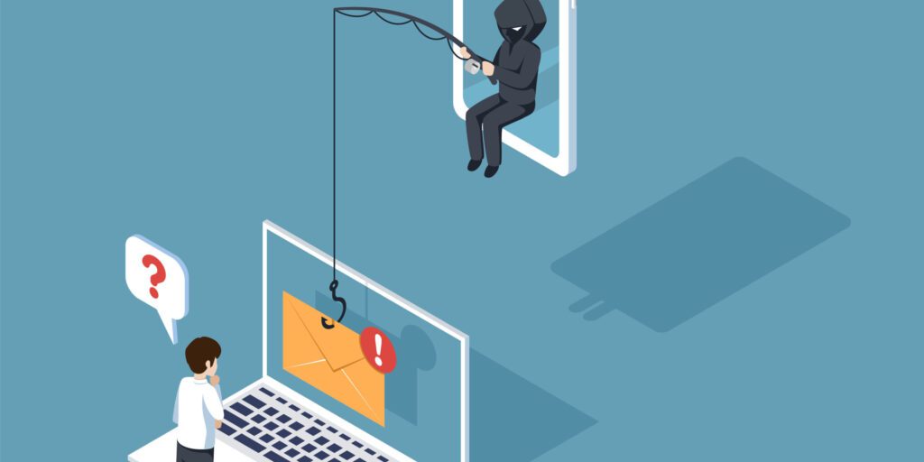 Phishing and scam links online security awareness
