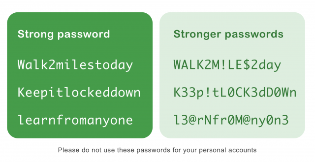 Creating strong and unique passwords for Facebook and Instagram