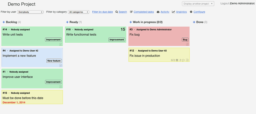 Kanboard free open-source productivity app for project management